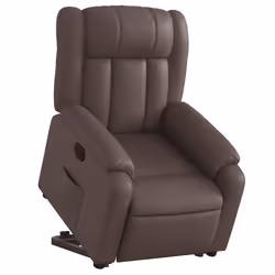 Poltrona Alzapersona Reclinabile Marrone in Similpellecod mxl 85097 - Vista aggiuntiva 3