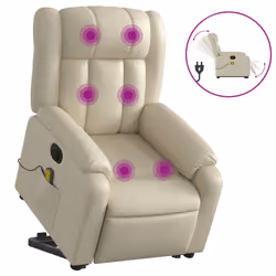 VidaXL 3205272, Ecopelle, Crema, Schiuma, 110 kg, 780 mm, 920 mm