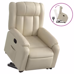 VidaXL 3205279, Ecopelle, Crema, Schiuma, 110 kg, 780 mm, 920 mm