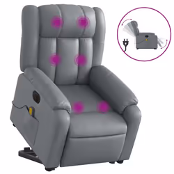 VidaXL 3205288, Ecopelle, Grigio, Schiuma, 110 kg, 780 mm, 920 mm