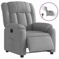 Poltrona Elettrica Reclinabile Grigio Chiaro in Tessutocod mxl 108865 - Vista aggiuntiva 2