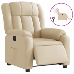 Poltrona Elettrica Reclinabile Crema in Tessutocod mxl 108915 - Vista aggiuntiva 2