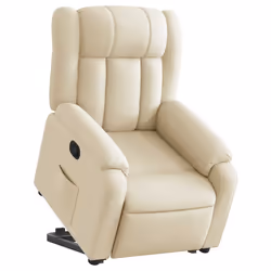 Poltrona Alzapersona Reclinabile Crema in Tessutocod mxl 132842 - Vista aggiuntiva 3