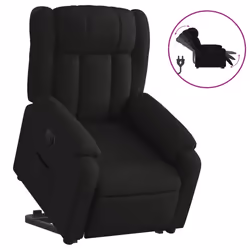 Poltrona Alzapersona Reclinabile Elettrica Nera in Tessutocod mxl 85381 - Vista aggiuntiva 2