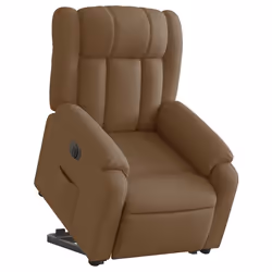Poltrona Alzapersona Reclinabile Elettrica Marrone Tessutocod mxl 133316 - Vista aggiuntiva 3