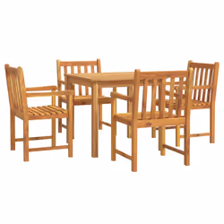 vidaXL Set da Pranzo per Giardino 5 pz in Legno Massello di Acacia - Vista aggiuntiva 2