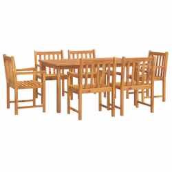 Set da Pranzo da Giardino 7 pz in Legno Massello di Acaciacod mxl 69721 - Vista aggiuntiva 2