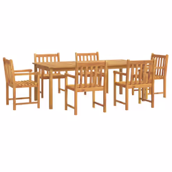 Set da Pranzo da Giardino 7 pz in Legno Massello di Acaciacod mxl 93737 - Vista aggiuntiva 2