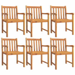Set da Pranzo da Giardino 7 pz in Legno Massello di Acaciacod mxl 93737 - Vista aggiuntiva 3