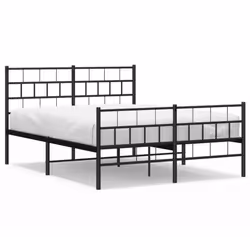 Giroletto con Testiera e Pediera Metallo Nero 120x200 cmcod mxl 83233 - Vista aggiuntiva 2