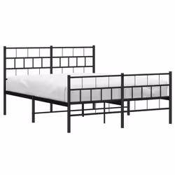 Giroletto con Testiera e Pediera Metallo Nero 120x200 cmcod mxl 83233 - Vista aggiuntiva 3