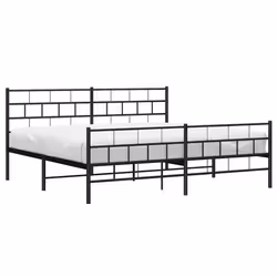 Giroletto con Testiera e Pediera Metallo Nero 183x213 cmcod mxl 83213 - Vista aggiuntiva 3