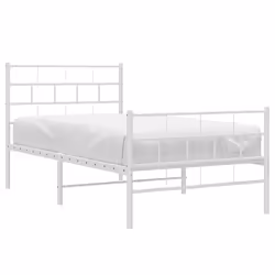 Giroletto con Testiera e Pediera Metallo Bianco 107x203 cmcod mxl 131224 - Vista aggiuntiva 3