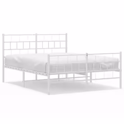 Giroletto con Testiera e Pediera Metallo Bianco 140x200 cmcod mxl 107252 - Vista aggiuntiva 2