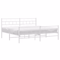Giroletto con Testiera e Pediera Metallo Bianco 183x213 cmcod mxl 107250 - Vista aggiuntiva 3