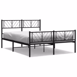 Giroletto con Testiera e Pediera Metallo Nero 135x190 cmcod mxl 82924 - Vista aggiuntiva 2