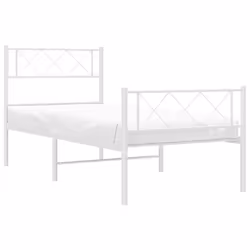 Giroletto con Testiera e Pediera Metallo Bianco 107x203 cmcod mxl 106523 - Vista aggiuntiva 3