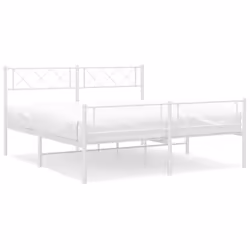 Giroletto con Testiera e Pediera Metallo Bianco 120x200 cmcod mxl 106524 - Vista aggiuntiva 2