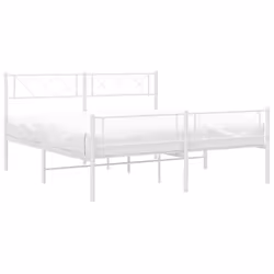 Giroletto con Testiera e Pediera Metallo Bianco 120x200 cmcod mxl 106524 - Vista aggiuntiva 3