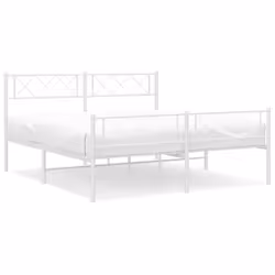 Giroletto con Testiera e Pediera Metallo Bianco 140x200 cmcod mxl 130495 - Vista aggiuntiva 2