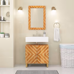 Questo incantevole set di mobili da bagno, con ampio spazio di archiviazione, è caratterizzato da un design elegante ma prati ...
