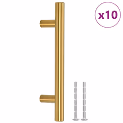vidaXL Maniglie per Mobili 10pz Oro 96mm in Acciaio Inox - Vista aggiuntiva 2