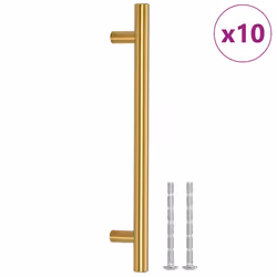 vidaXL Maniglie per Mobili 10pz Oro 160mm in Acciaio Inox - Vista aggiuntiva 2