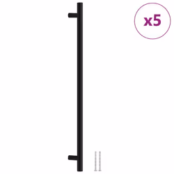 Maniglie per Mobili 5pz Nere 480mm in Acciaio Inoxcod mxl 132916 - Vista aggiuntiva 2
