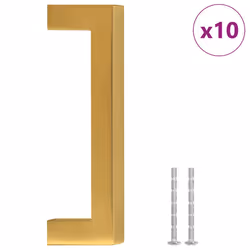 vidaXL Maniglie per Mobili 10pz Oro 96mm in Acciaio Inox - Vista aggiuntiva 2