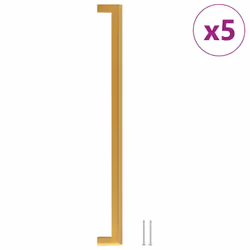 vidaXL Maniglie per Mobili 5pz Oro 320mm in Acciaio Inox - Vista aggiuntiva 2