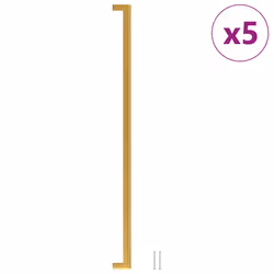vidaXL Maniglie per Mobili 5pz Oro 480mm in Acciaio Inox - Vista aggiuntiva 2