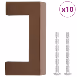 vidaXL Maniglie per Mobili 10pz Bronzo 64mm in Acciaio Inox - Vista aggiuntiva 2