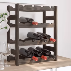 Conservate, invecchiate e mostrate il vostro vino con stile con questo portabottiglie in legno! Legno massello di pino: Quest ...