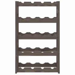 Portabottiglie per 20 Bottiglie Grigio Legno Massello di Pinocod mxl 83898 - Vista aggiuntiva 3