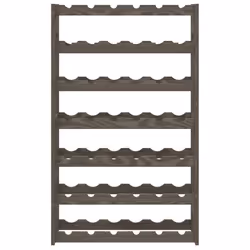Portabottiglie per 42 Bottiglie Grigio Legno Massello di Pinocod mxl 131849 - Vista aggiuntiva 3