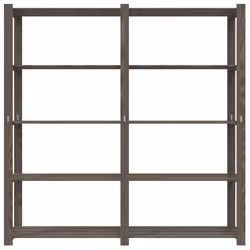 Scaffale a 5 Livelli Grigio 170x38x170 cm in Legno di Pinocod mxl 107863 - Vista aggiuntiva 3