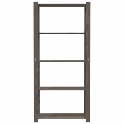 Scaffale a 5 Livelli Grigio 80x38x170 cm in Legno di Pinocod mxl 83900 - Vista aggiuntiva 3