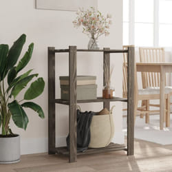 Scaffale a 3 Livelli Grigio 60x38x90 cm in Legno di Pino Vidaxl 88464