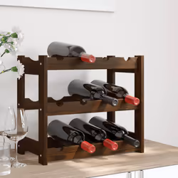 VidaXL 373388 scaffale per vino Legno Marrone