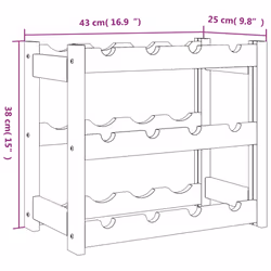 VidaXL 373388 scaffale per vino Legno Marrone - Vista aggiuntiva 7