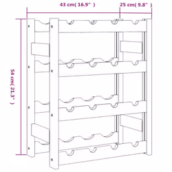 VidaXL 373389 scaffale per vino Legno Marrone - Vista aggiuntiva 7