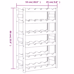VidaXL 373391 scaffale per vino Legno Marrone - Vista aggiuntiva 6