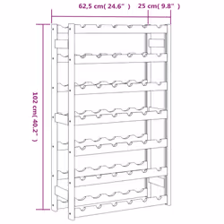 VidaXL 373392 scaffale per vino Legno Marrone - Vista aggiuntiva 6