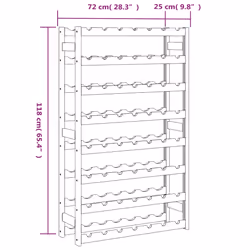 VidaXL 373393 scaffale per vino Legno Marrone - Vista aggiuntiva 6