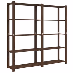 Scaffale a 5 Livelli Marrone 170x38x170 cm in Legno di Pinocod mxl 131852 - Vista aggiuntiva 2