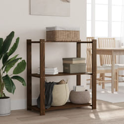 Vidaxl - Scaffale a 3 Livelli Marrone 80x38x90 cm in Legno di Pino
