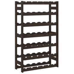 Portabottiglie per 42 Bottiglie Nero Legno Massello di Pinocod mxl 83905 - Vista aggiuntiva 2
