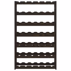 Portabottiglie per 42 Bottiglie Nero Legno Massello di Pinocod mxl 83905 - Vista aggiuntiva 3