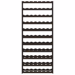 Portabottiglie per 77 Bottiglie Nero Legno Massello di Pinocod mxl 131854 - Vista aggiuntiva 3