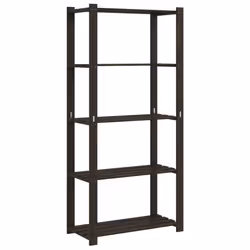 Scaffale a 5 Livelli Nero 80x38x170 cm in Legno di Pinocod mxl 131855 - Vista aggiuntiva 2